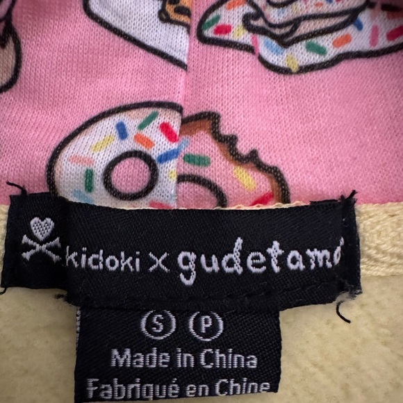 Tokidoki Gudetama Donatello OVER IT Hoodie in Yellow. Women's Size Small - Picture 8 of 10